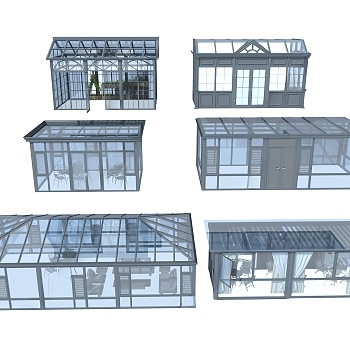 现代阳光房3D模型下载